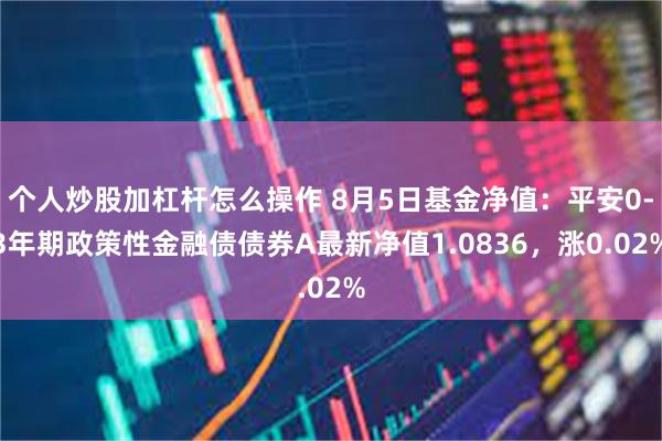 个人炒股加杠杆怎么操作 8月5日基金净值：平安0-3年期政策性金融债债券A最新净值1.0836，涨0.02%